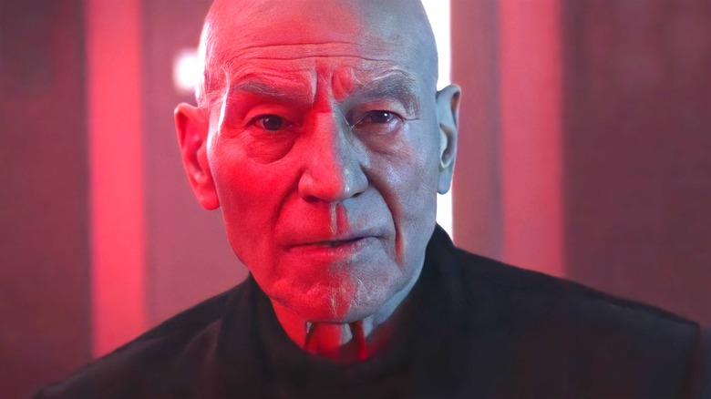 Picard in red lights
