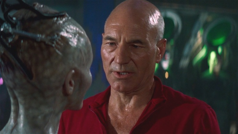 Picard talks with the Borg Queen