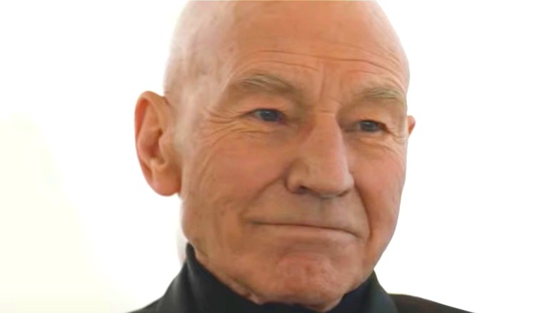 Patrick Stewart's smiling as Jean-Luc Picard 