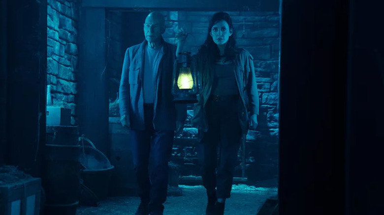 Tallinn and Jean-Luc Picard in a tunnel in "Hide and Seek" (2022)