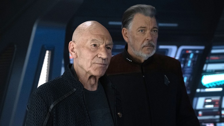 Picard and Riker serious
