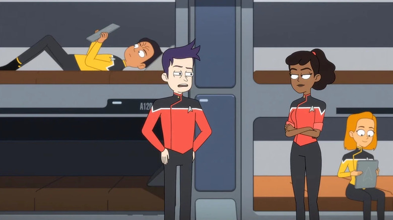 Brad Boimler and Beckett Mariner at the bunks on Star Trek: Lower Decks