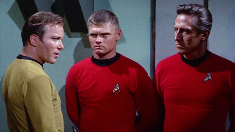 Kirk talking to Redshirts in 