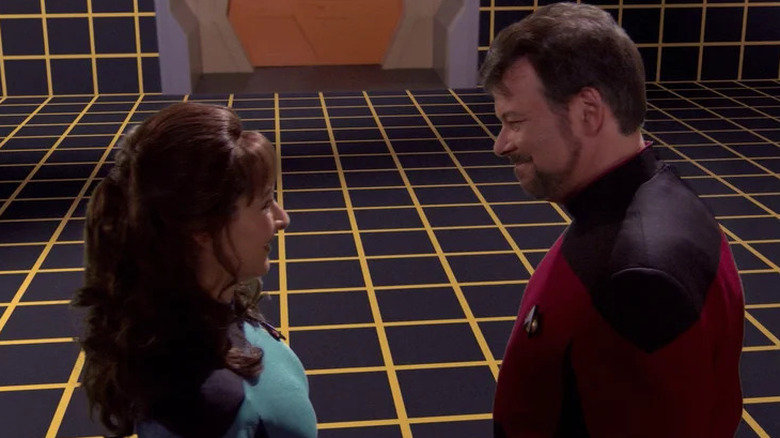 Deanna Troi and William Riker on the holodeck in Star Trek: Enterprise