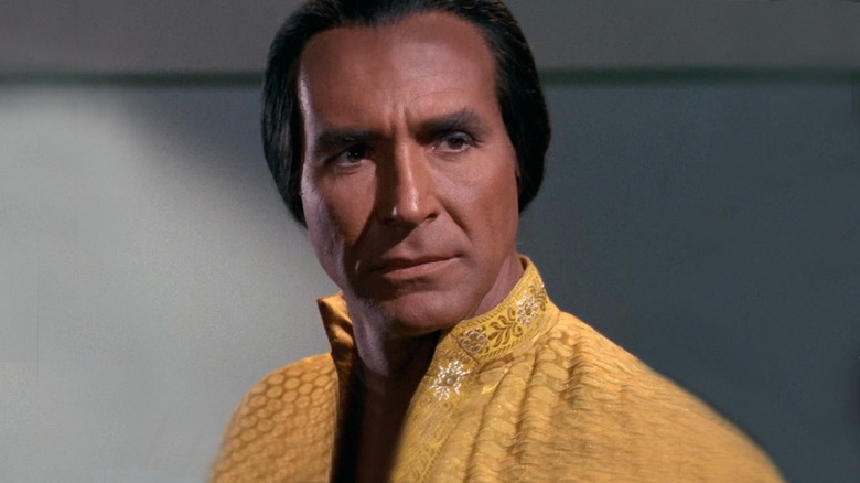 Khan looking at Kirk