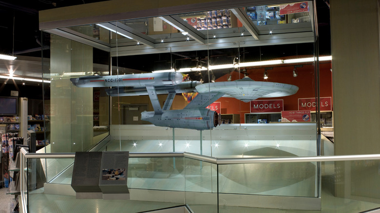 The Enterprise model on display at the Smithsonian Air and Space Museum