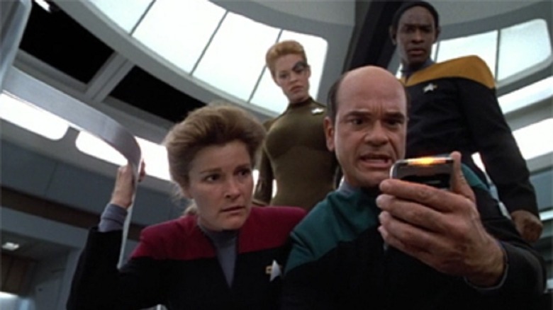 Janeway being experimented on