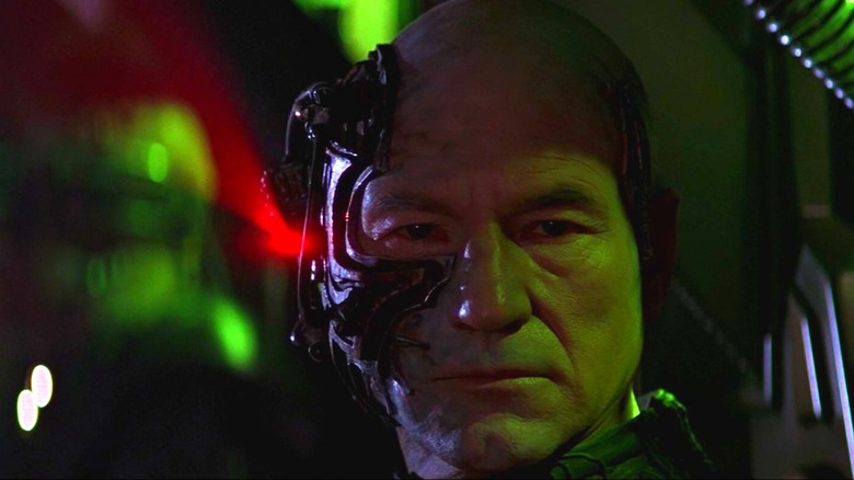 The Borg queen torments Picard