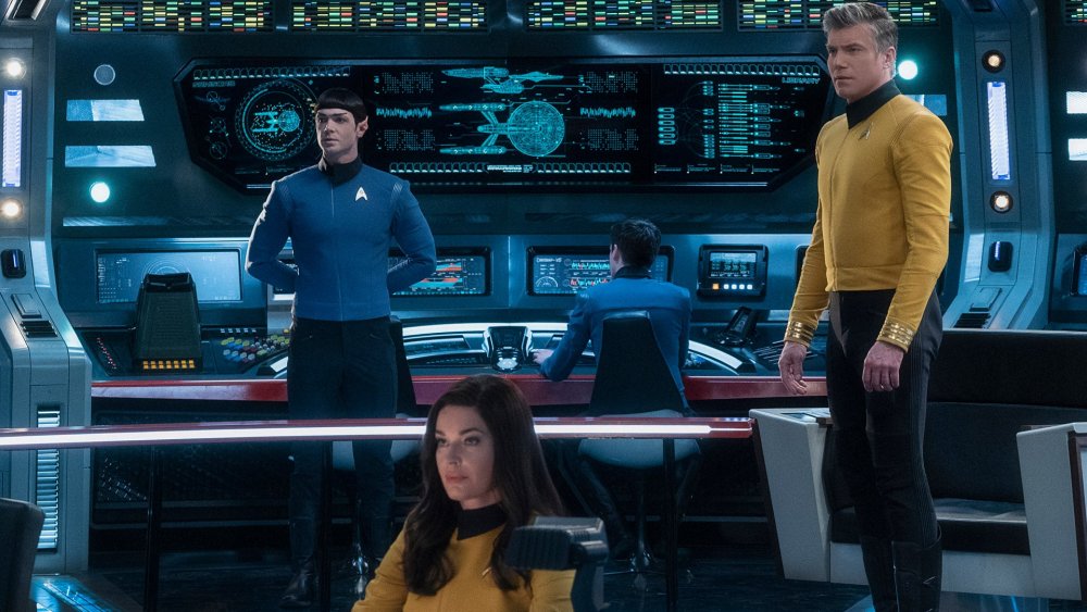 Captain Pike, Number One, and Spock on Star Trek: Discovery