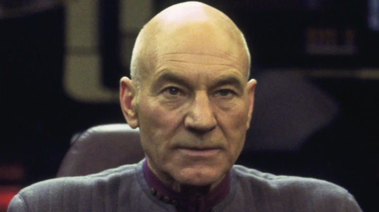Captain Picard on the bridge of the Enterpise-E in 