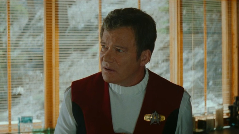 James T. Kirk standing in a kitchen