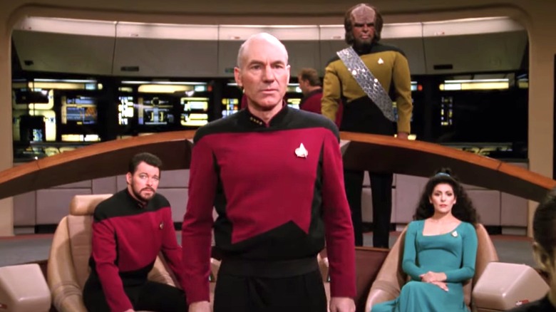 Picard and his Starfleet crew looking forward
