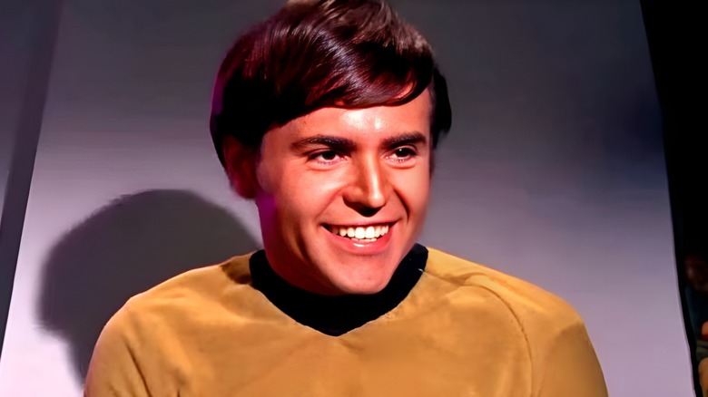 Enisgn Pavel Chekov grinning