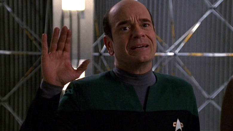 The Doctor holding his hand up on Star Trek: Voyager (1995 - 2001)