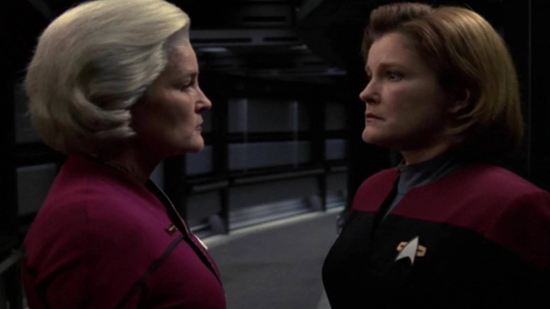 Captain Janeway talking to herself