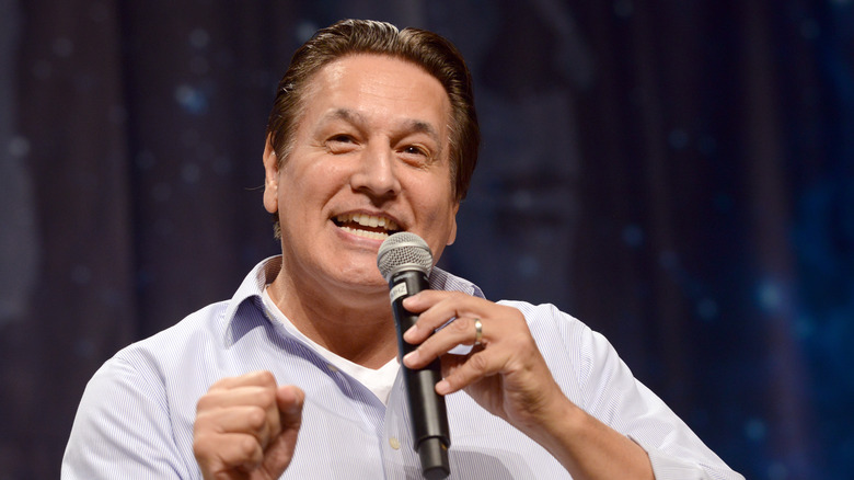 Robert Beltran speaking at an event