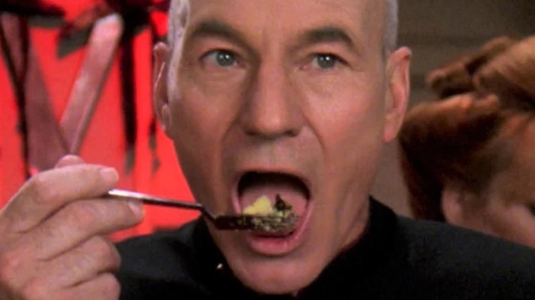 Picard eating