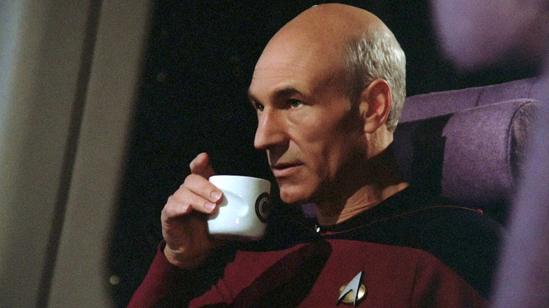Picard drinking tea