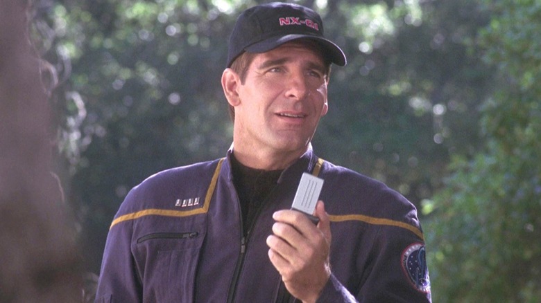 Dr. Jonathan Archer witnessing something fishy in Star Trek: Enterprise (2002)