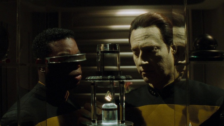 Data getting a chip installed in "Star Trek Generations"