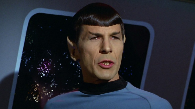 Spock speaking on the Enterprise bridge in Star Trek: The Original Series (1966 -1969)