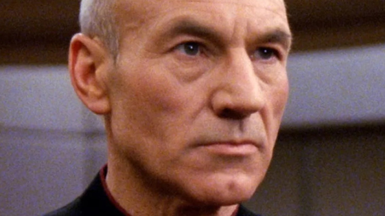 Picard looks at the viewscreen