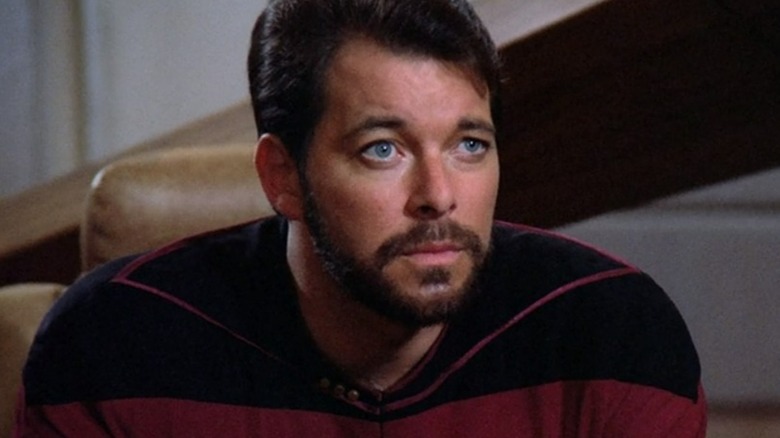 Riker looking to side