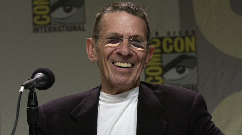 Leonard Nimoy laughing at Comic Con