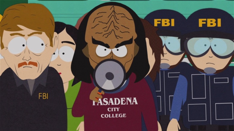 Michael Dorn dressed as Worf in South Park 