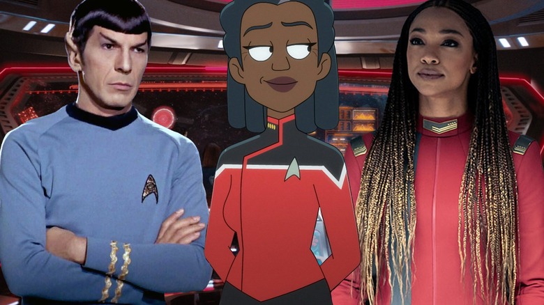 Spock in Star Trek, Captain Freeman in Star Trek: Lower Decks, and Captain Burnham in Star Trek: Discovery