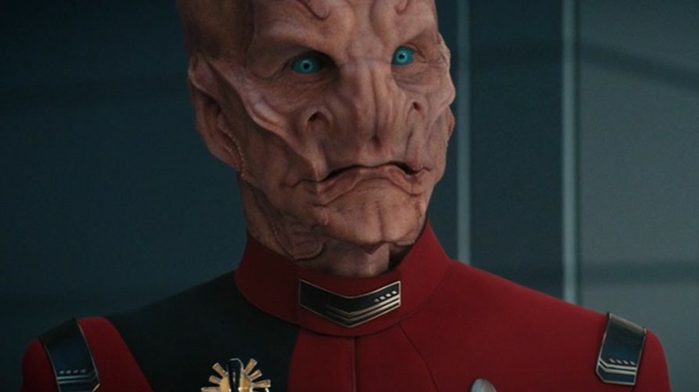 Captain Suru wearing a 32nd-century Starfleet uniform in Star Trek: Discovery
