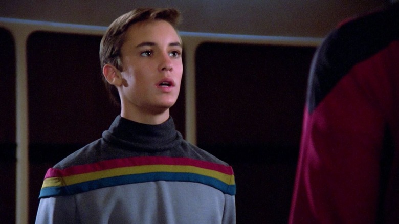 Wesley Crusher talks to Picard in Star Trek: The Next Generation
