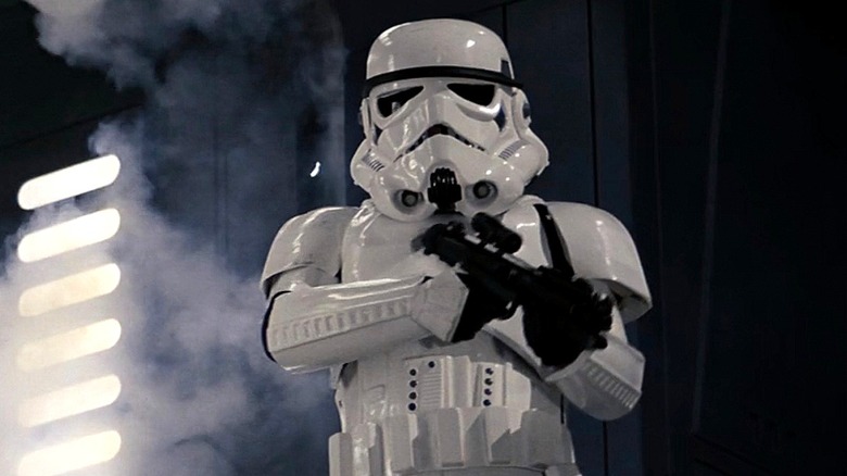 Stormtrooper shooting gun