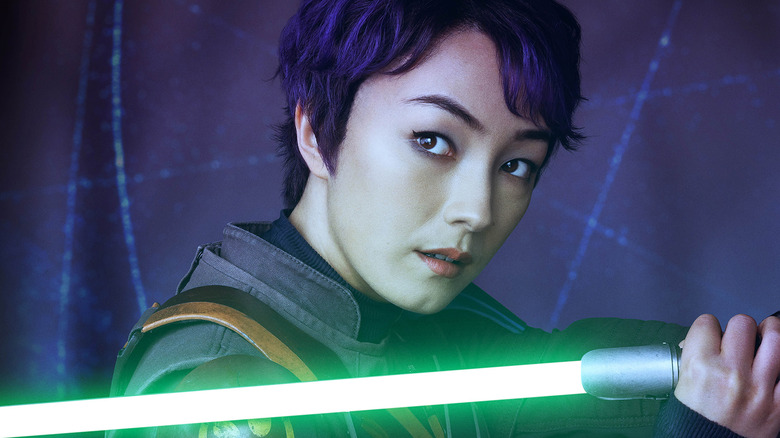 Sabine holding lightsaber