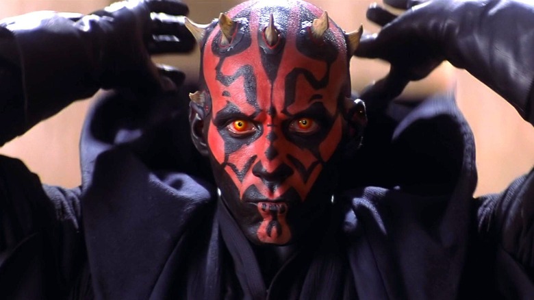 Darth Maul removing hood