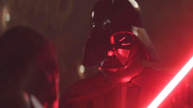 Darth Vader wielding a lightsaber in "Obi Wan Kenobi"