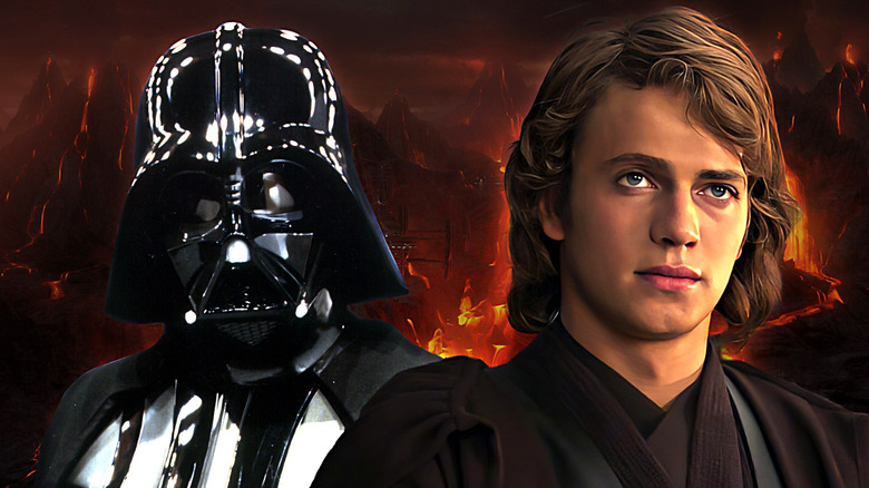 Anakin and Vader on Mustafar