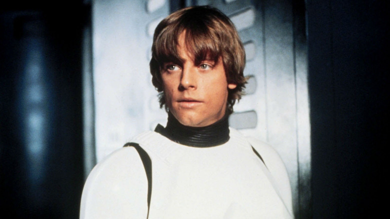Luke Skywalker disguised as a stormtrooper
