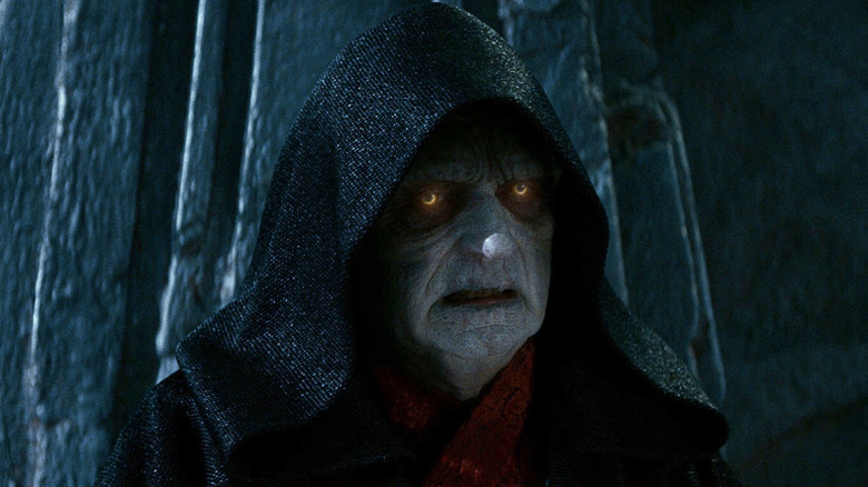 Palpatine snarling on Exegol in Star Wars: Episode IX — The Rise of Skywalker (2019)