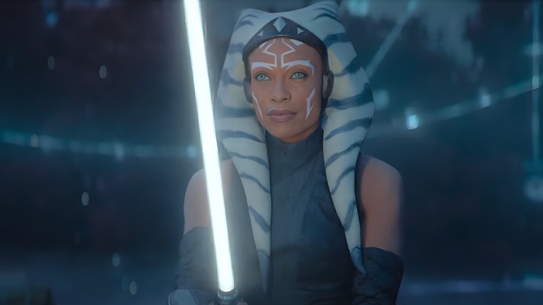 Ahsoka Tano with her white lightsaber