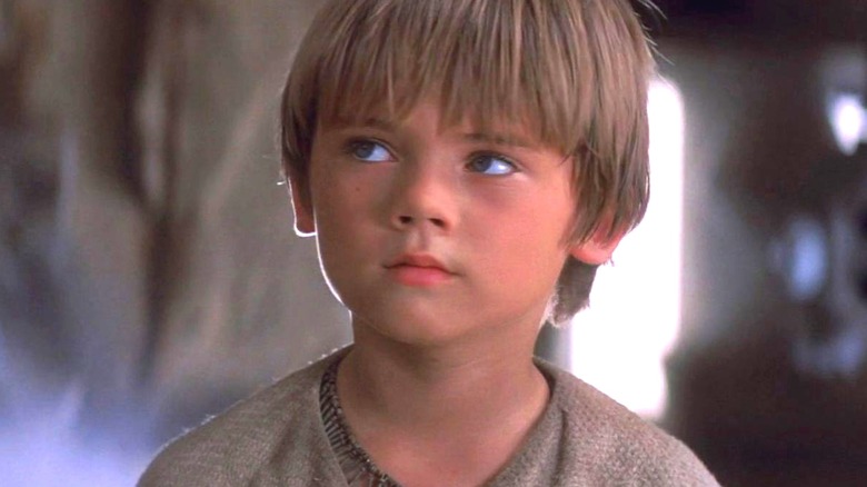 Anakin Skywalker looking up