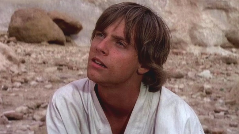 Luke Skywalker looking up