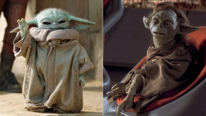 Grogu in The Mandalorian and Yaddle in Star Wars: Episode I - The Phantom Menace (1999)