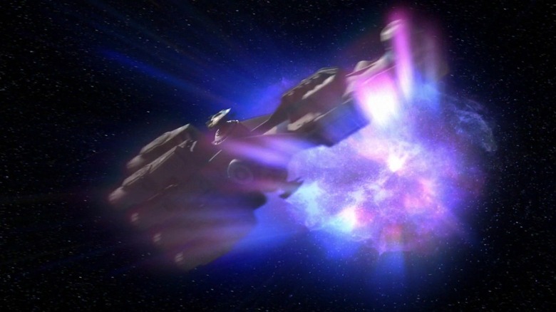 Ship pulled out of hyperspace