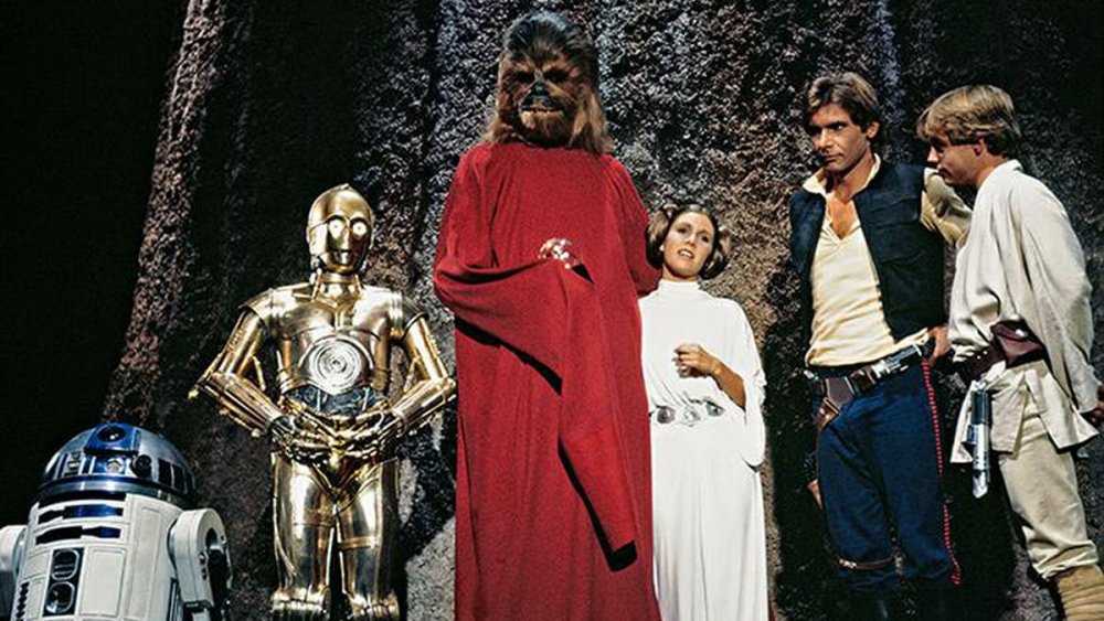 The cast of The Star Wars Holiday Special during its grand finale