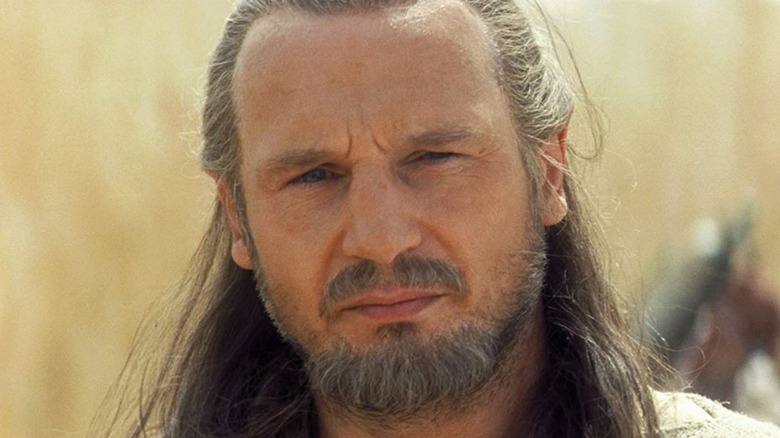 Liam Neeson Qui-Gon Jinn staring