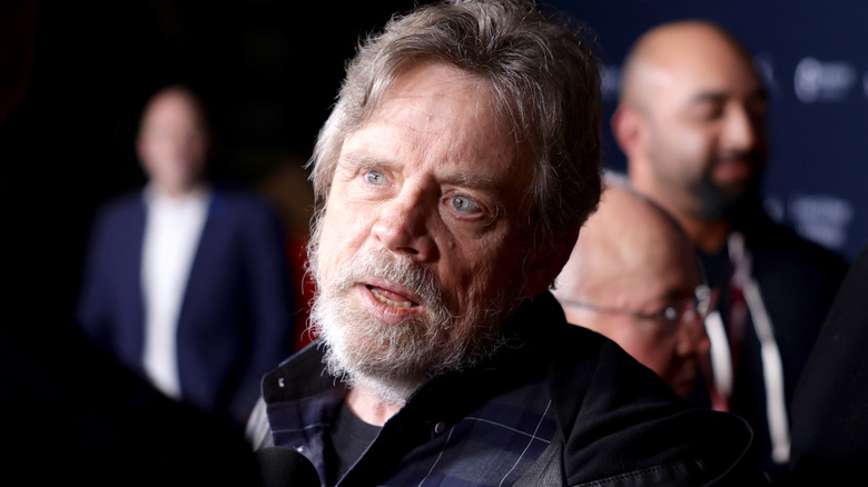 Mark Hamill wears a flannel shirt
