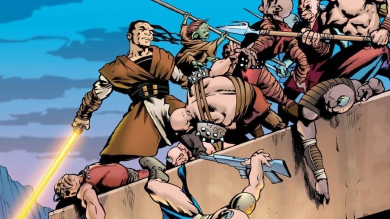 Polvin Kut wielding his orange lightsaber in "Star Wars Tales" #5