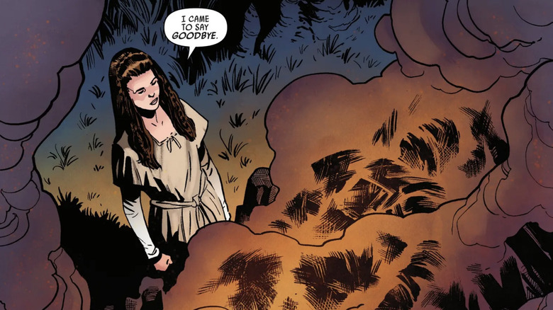 Leia says goodbye to her biological father, Darth Vader, in Star Wars: Battle of Jakku - Insurgency Rising #1 (2024)