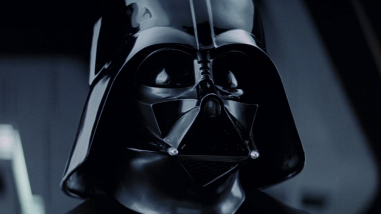 Darth Vader wearing black helmet